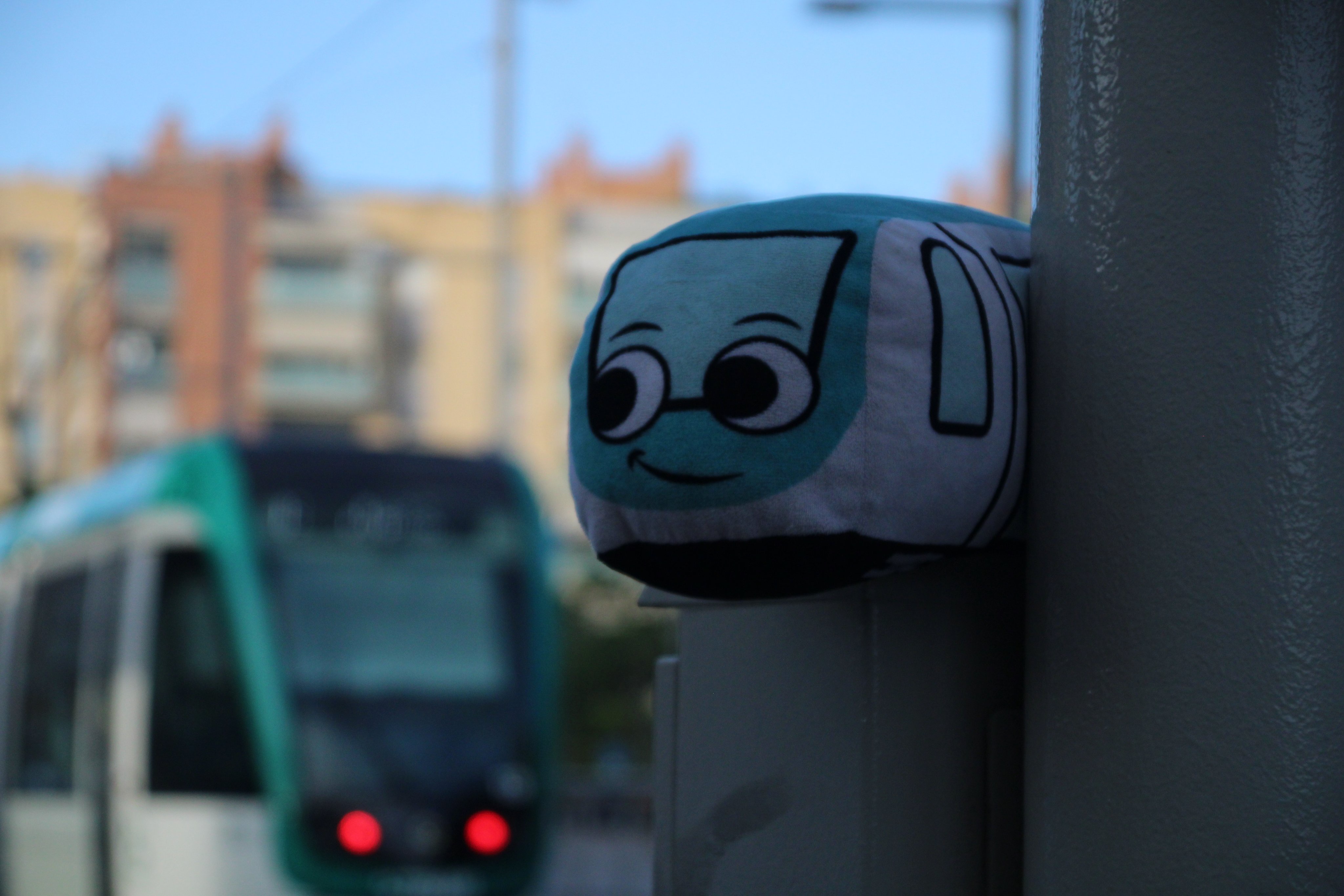 Tramvia T1 a l'estació de Sant Feliu